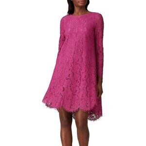 Adam Lippes Collective Lace Overlay Long Sleeve Knee Length Short Easter Dress